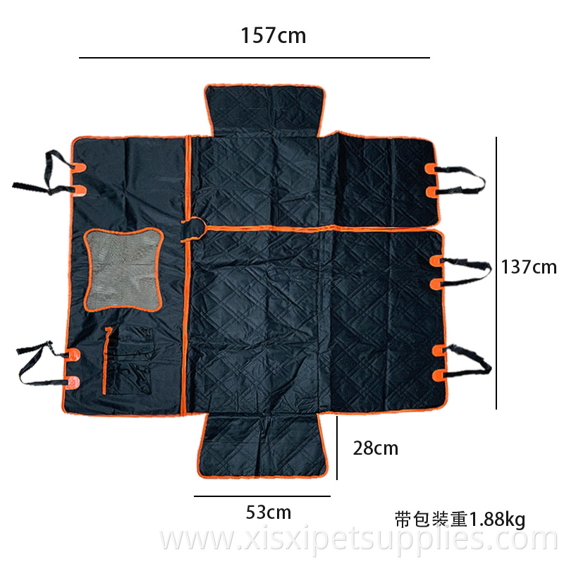Amazon hot sale 4-in-1 Dog Car Seat Cover high quality durable pet car seat cover waterproof